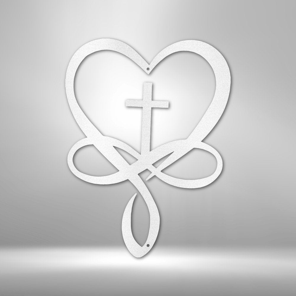 Love Infinity Cross - Steel SignCustomly Gifts
