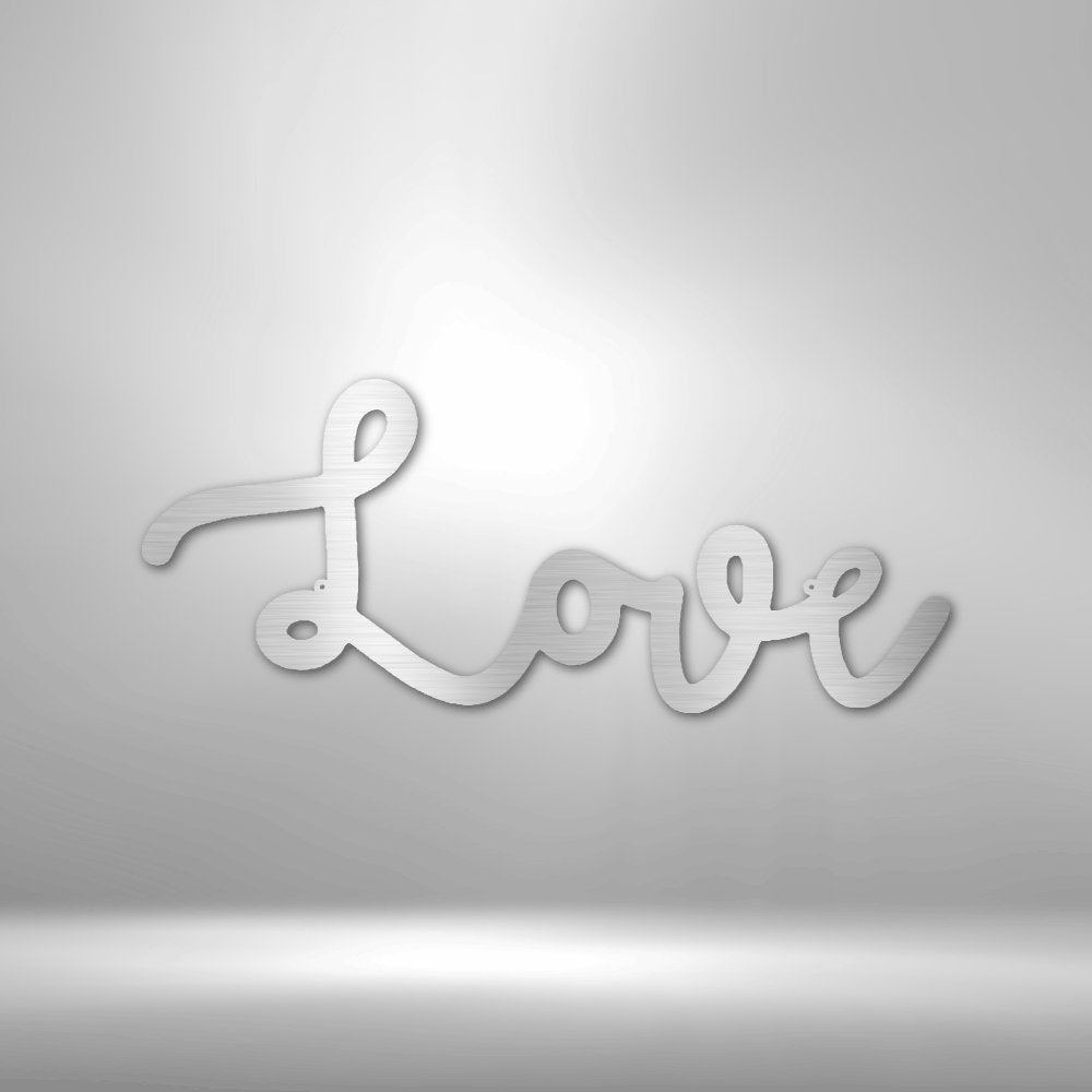 Love Script - Steel SignCustomly Gifts