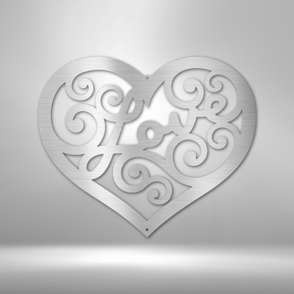 Love Swirl - Steel SignCustomly Gifts