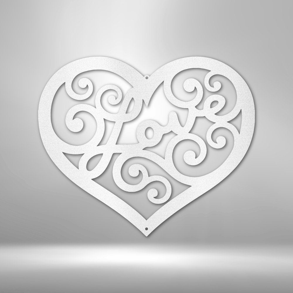Love Swirl - Steel SignCustomly Gifts