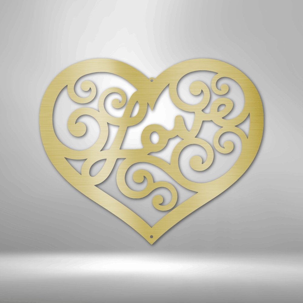 Love Swirl - Steel SignCustomly Gifts