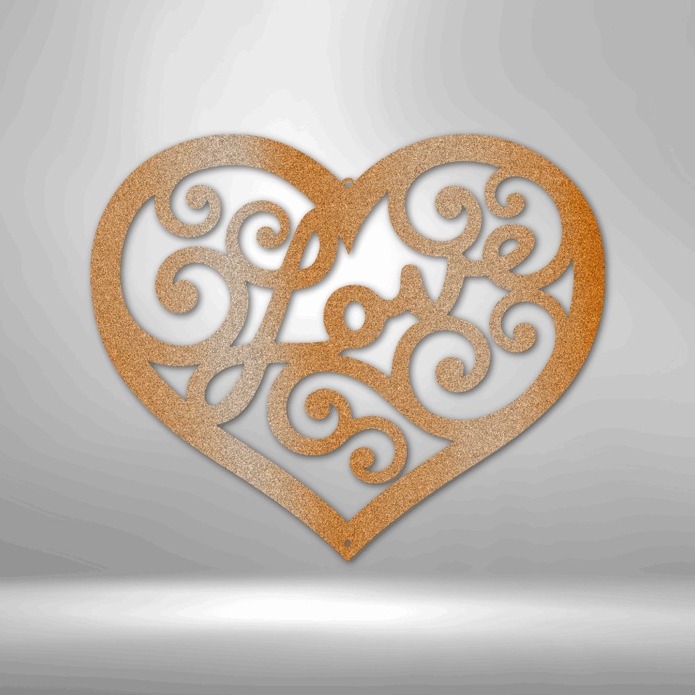 Love Swirl - Steel SignCustomly Gifts