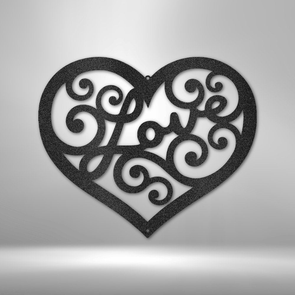 Love Swirl - Steel SignCustomly Gifts