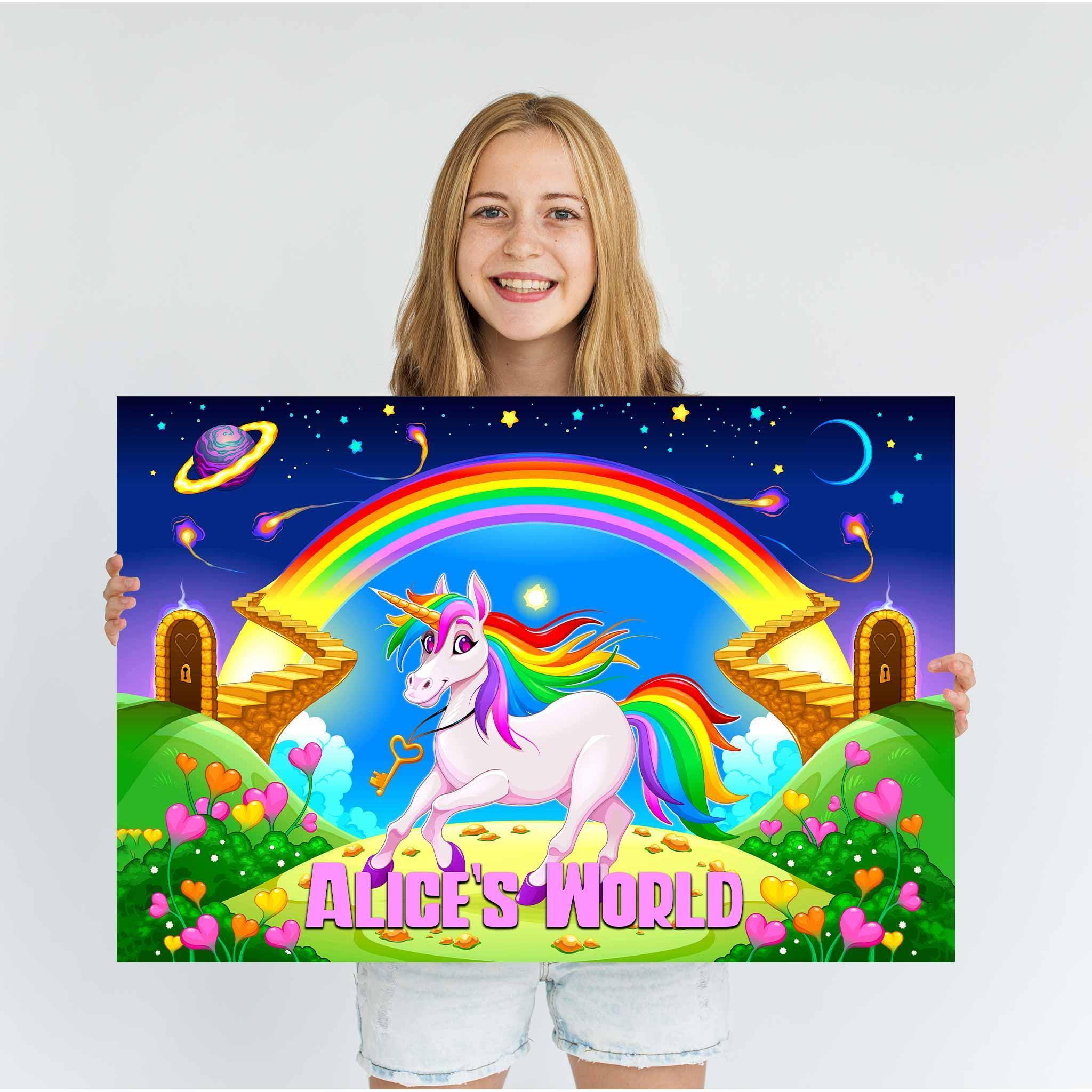 Magical Unicorn v1 Kids Personalized CanvasCustomly Gifts