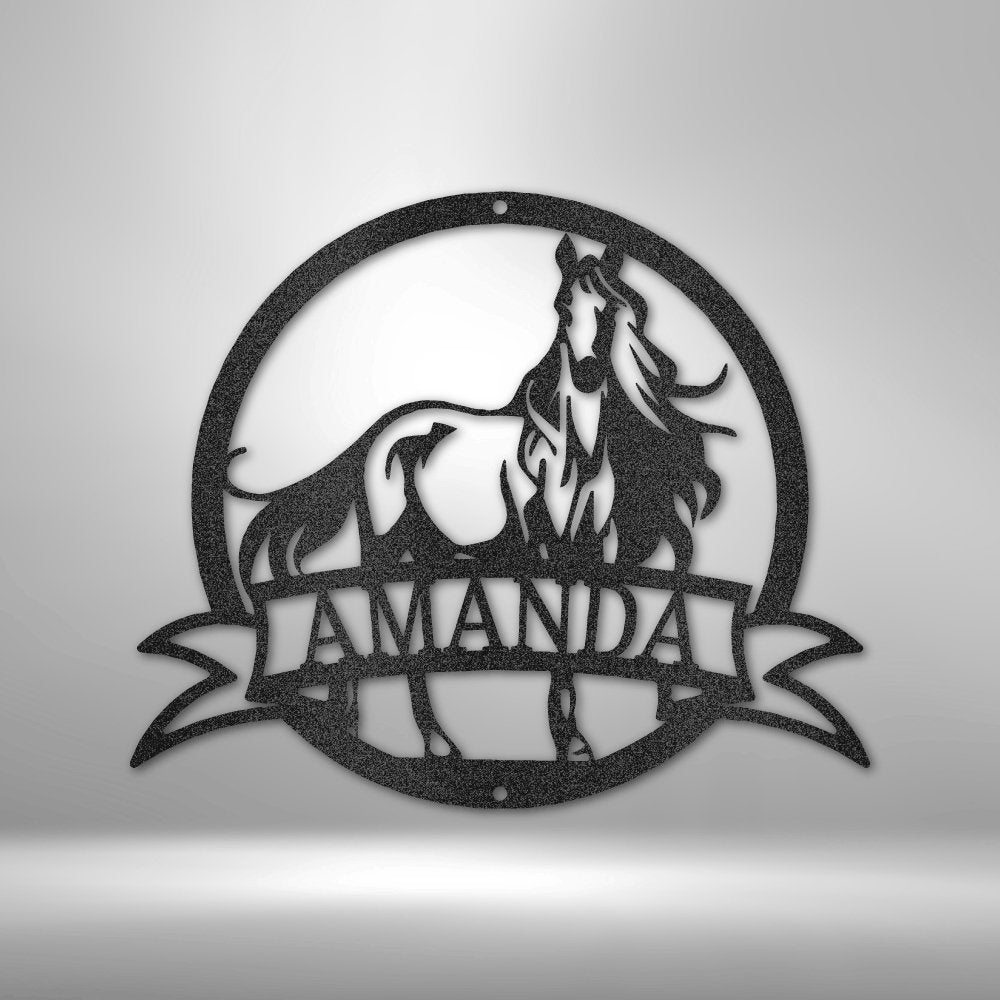 Majestic Horse Personalized Steel SignCustomly Gifts