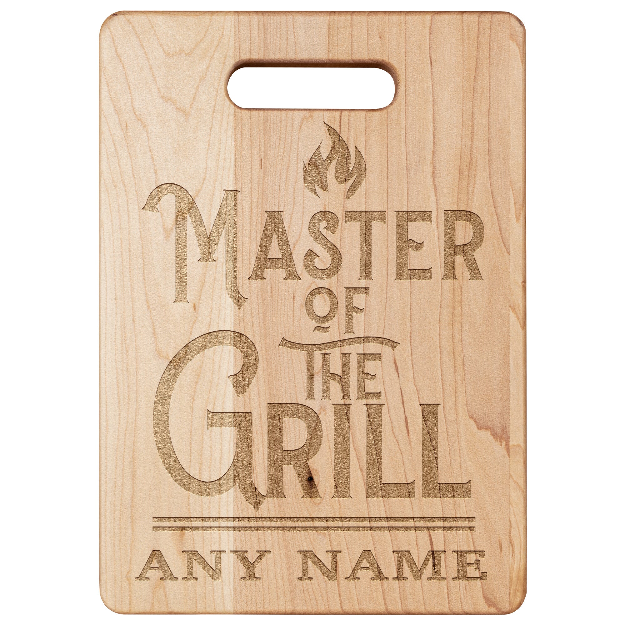 Master of The Grill Personalized Maple Cutting BoardCustomly Gifts