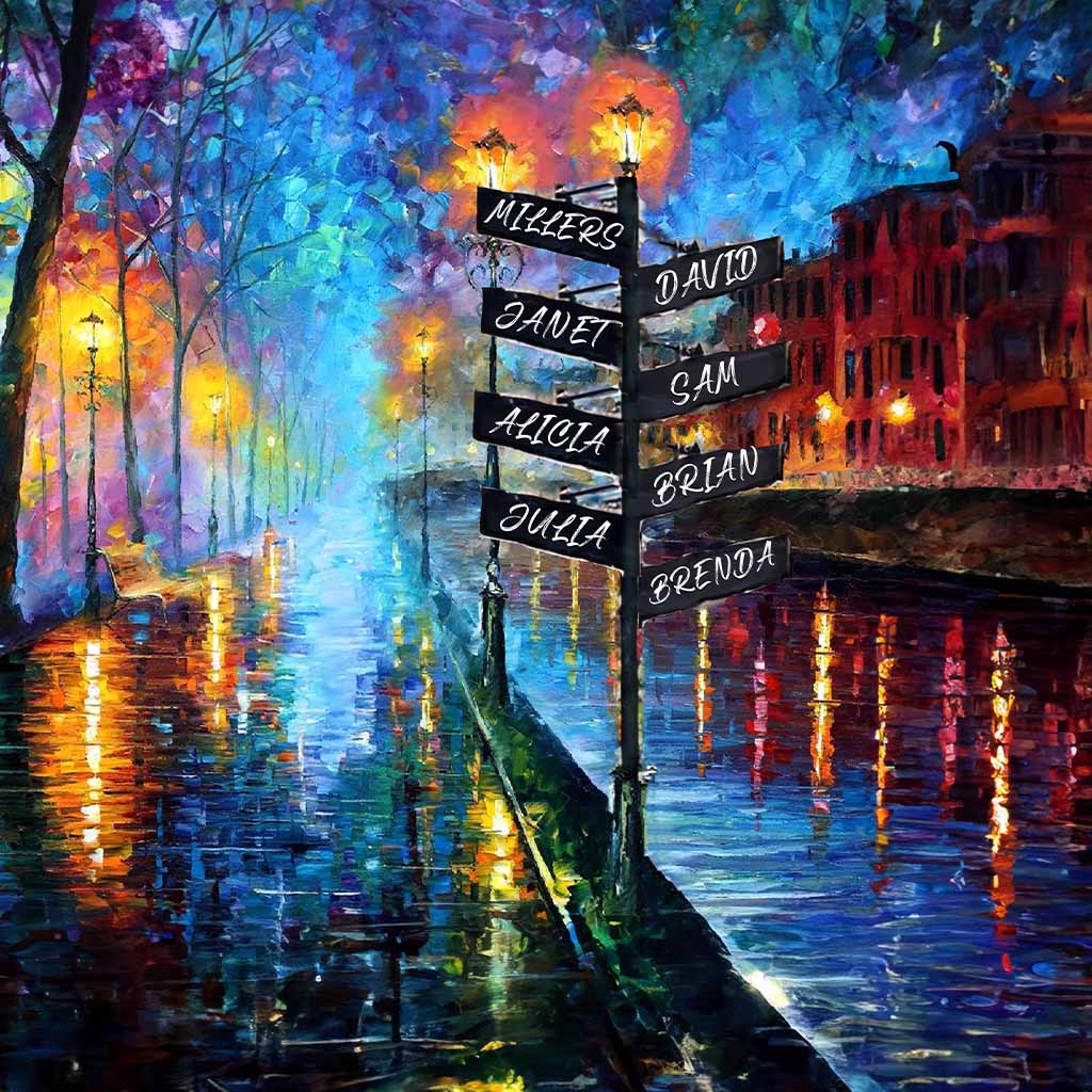 Melody of The Night Personalized Street Signs Impressionist Style CanvasCustomly Gifts