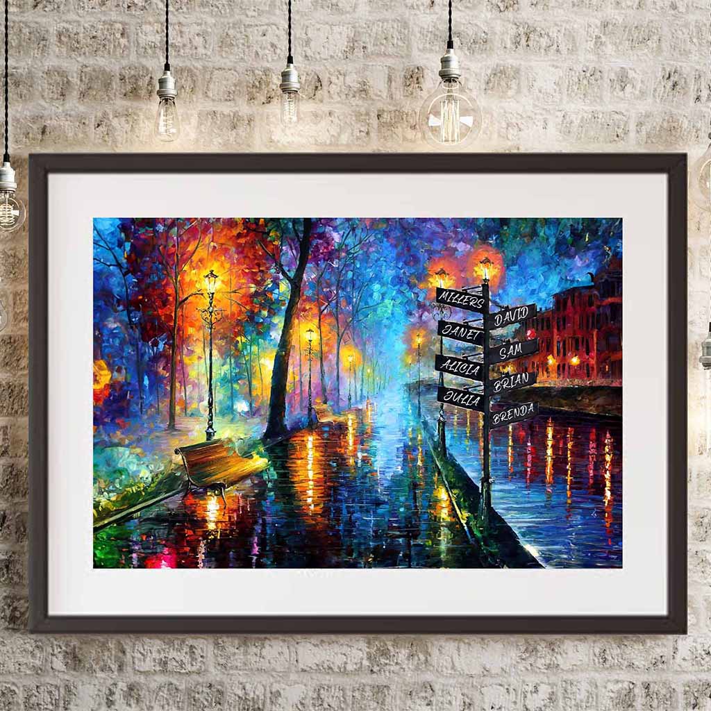 Melody of The Night Personalized Street Signs Impressionist Style PosterCustomly Gifts