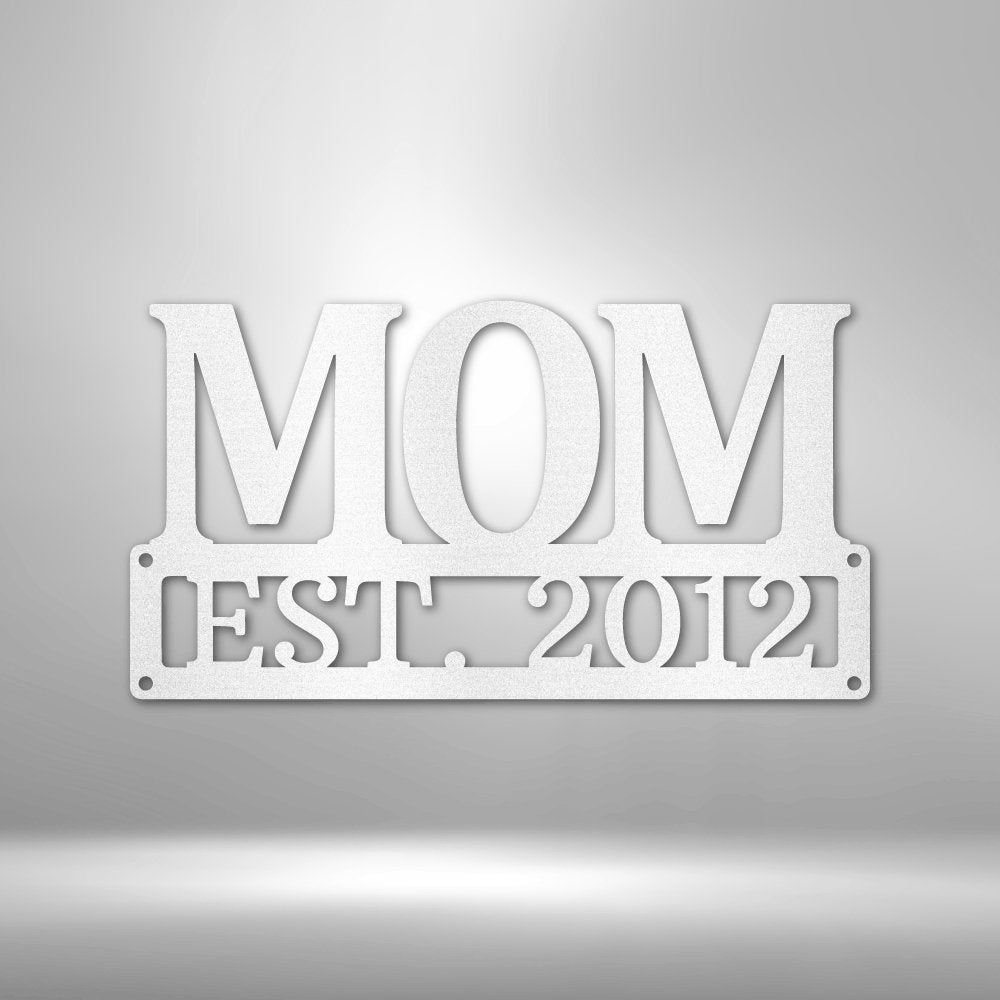 Mom Monogram Personalized Steel SignCustomly Gifts