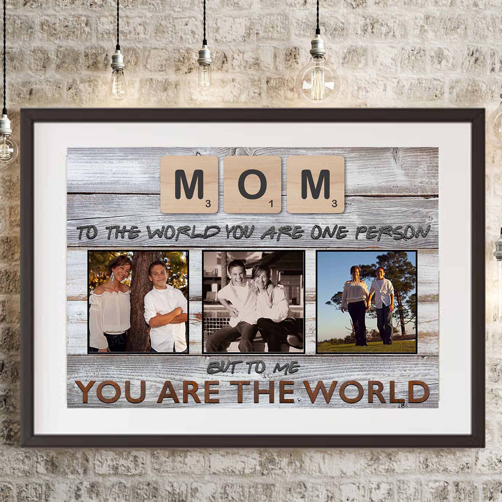 Mom Scrabble You Are The World Personalized Photo PosterCustomly Gifts