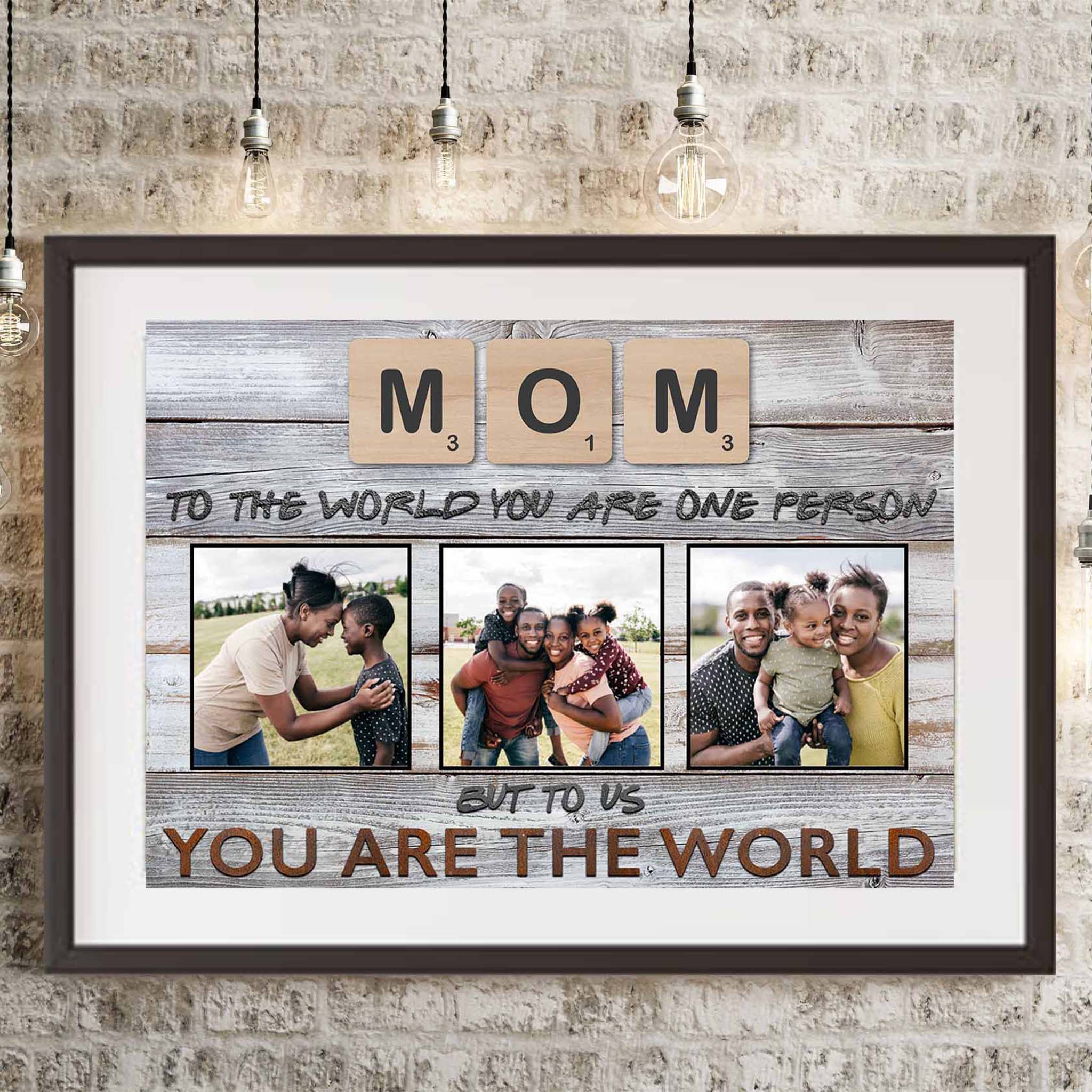 Mom Scrabble You Are The World Personalized Photo PosterCustomly Gifts