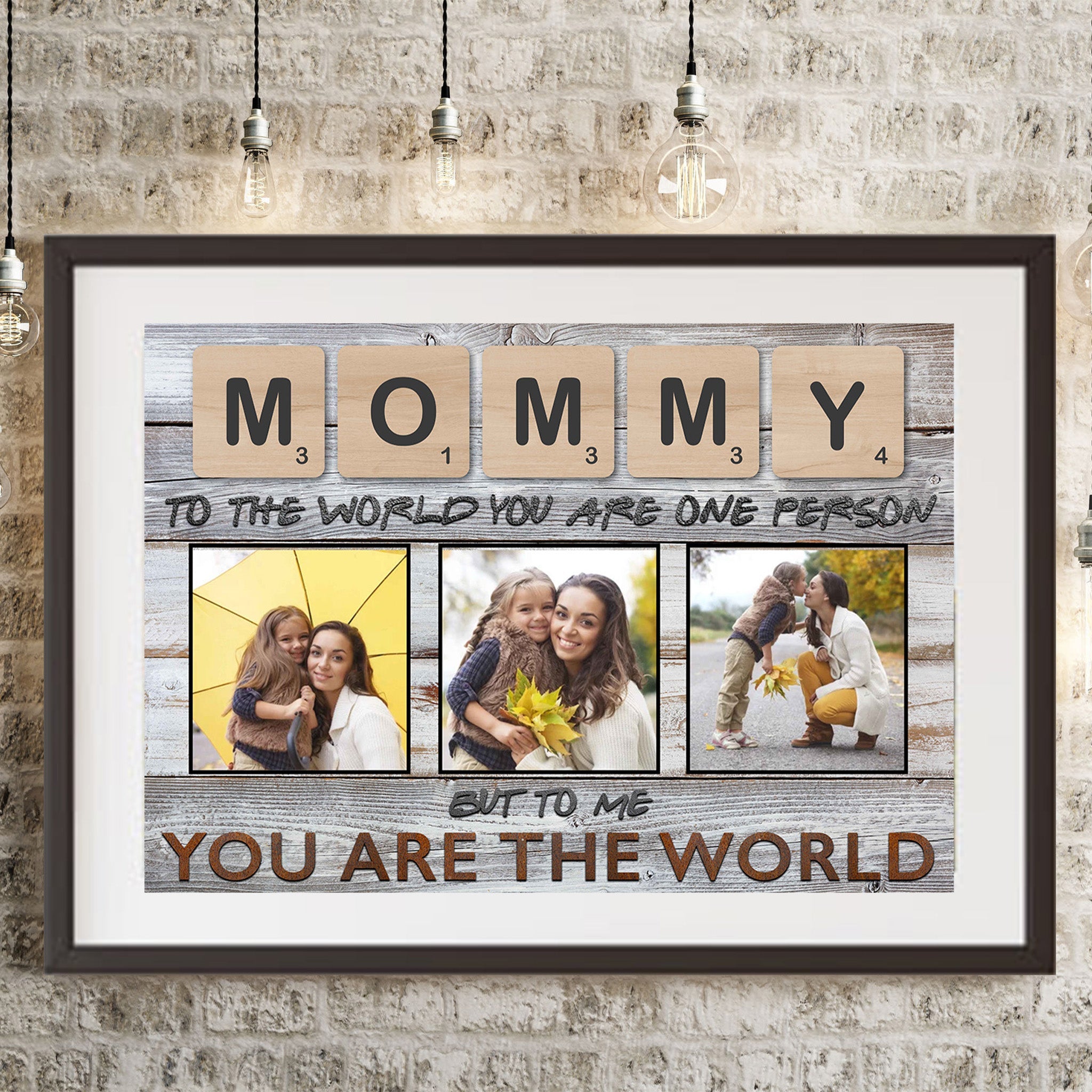 Mommy Scrabble You Are The World Personalized Photo PosterCustomly Gifts