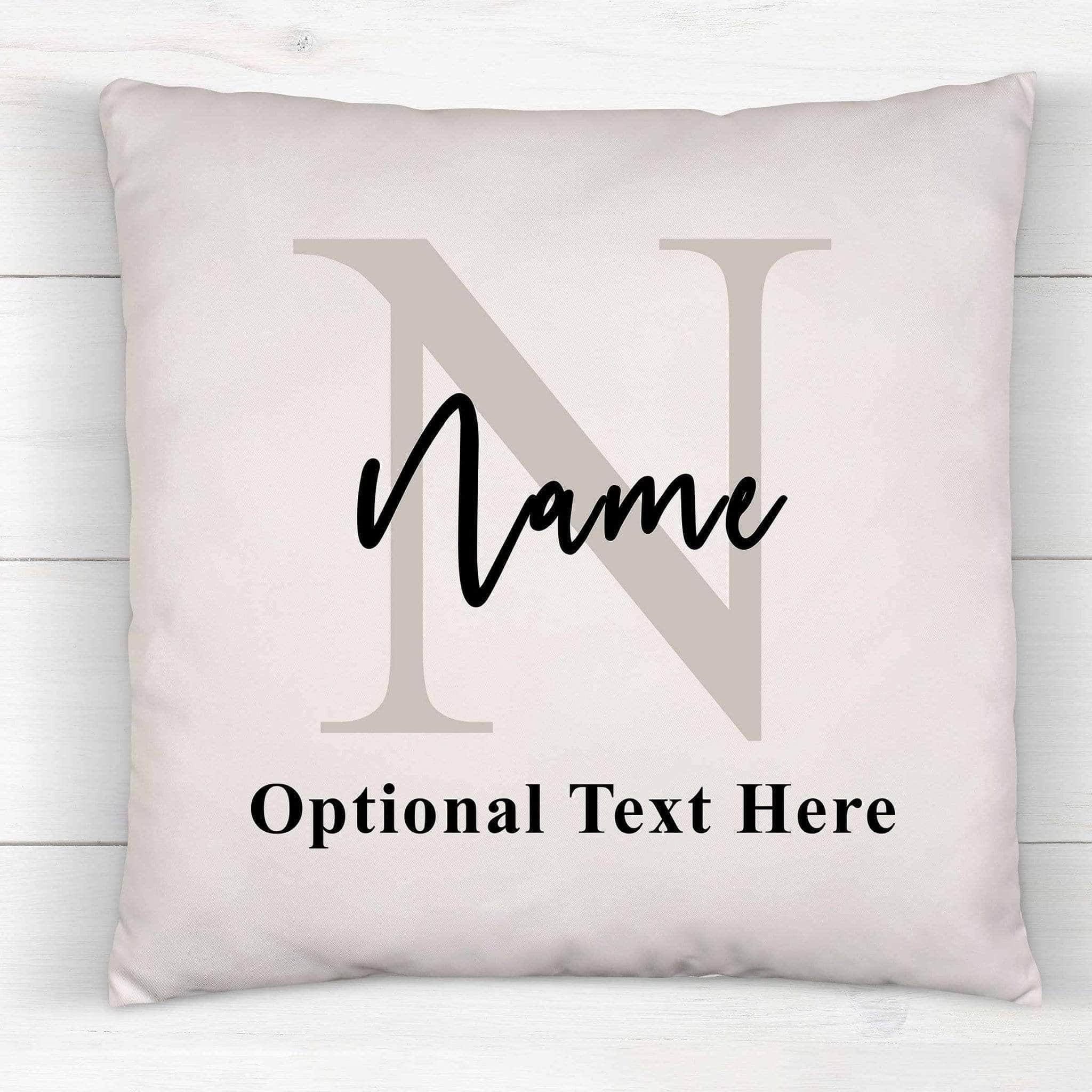 Monogram Family Name v1 Personalized Throw PillowCustomly Gifts