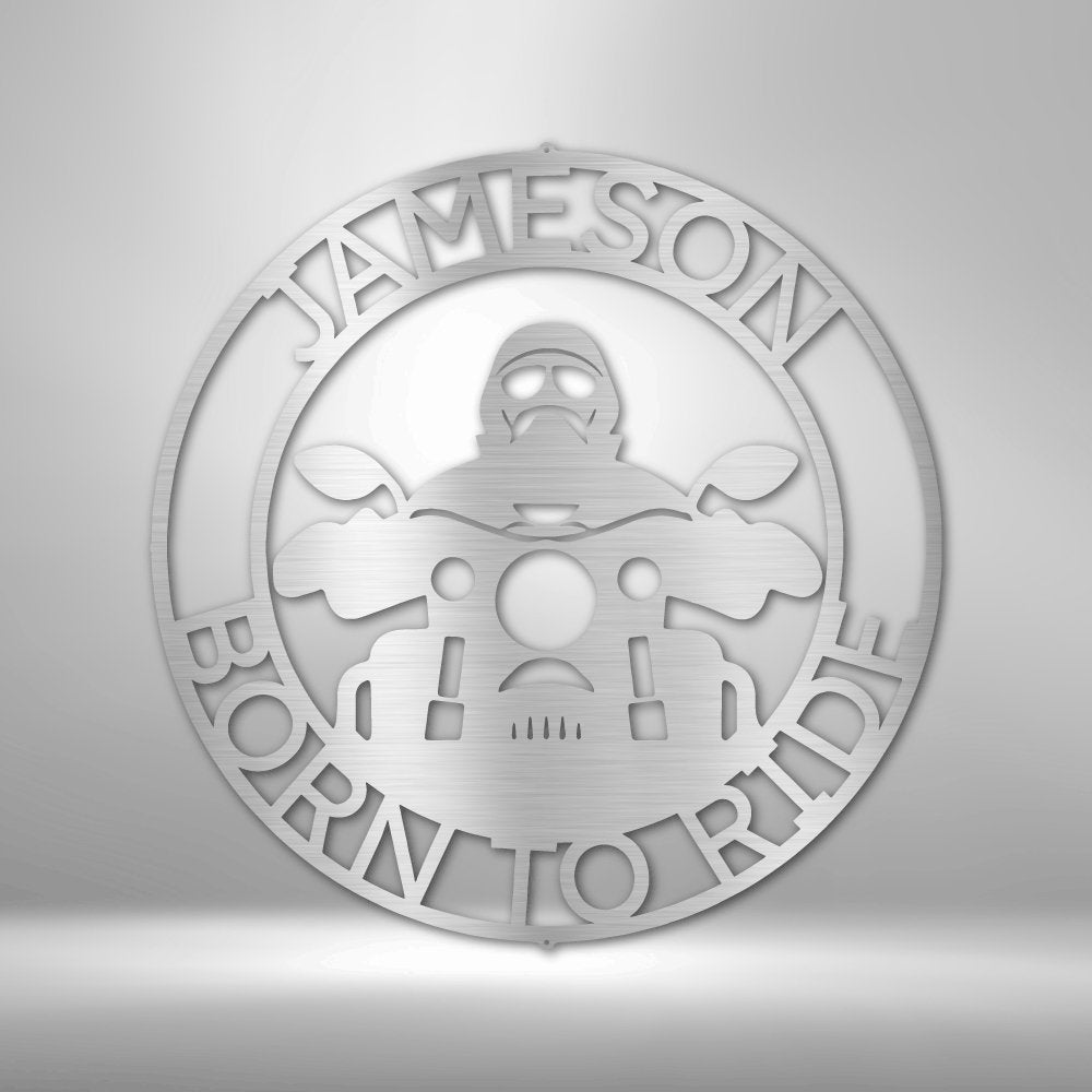 Motorcycle 5 Personalized Name Text Steel SignCustomly Gifts