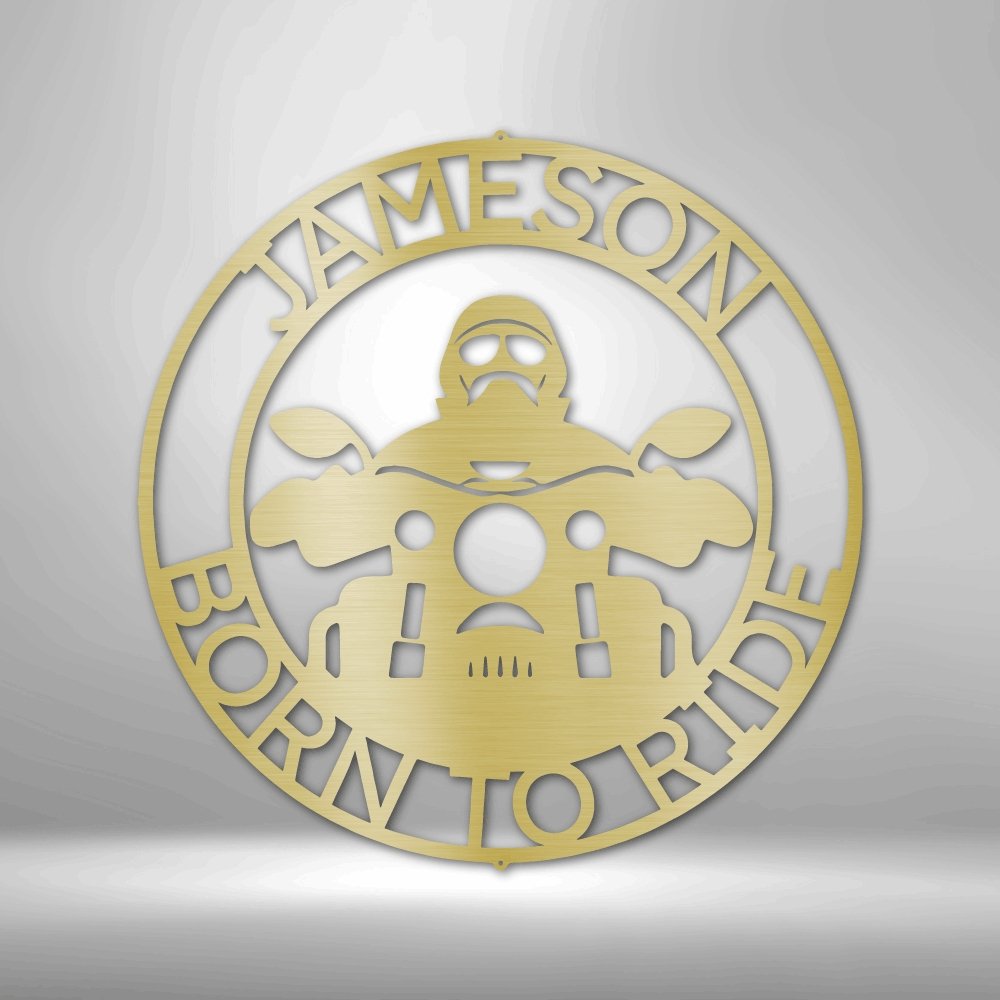 Motorcycle 5 Personalized Name Text Steel SignCustomly Gifts