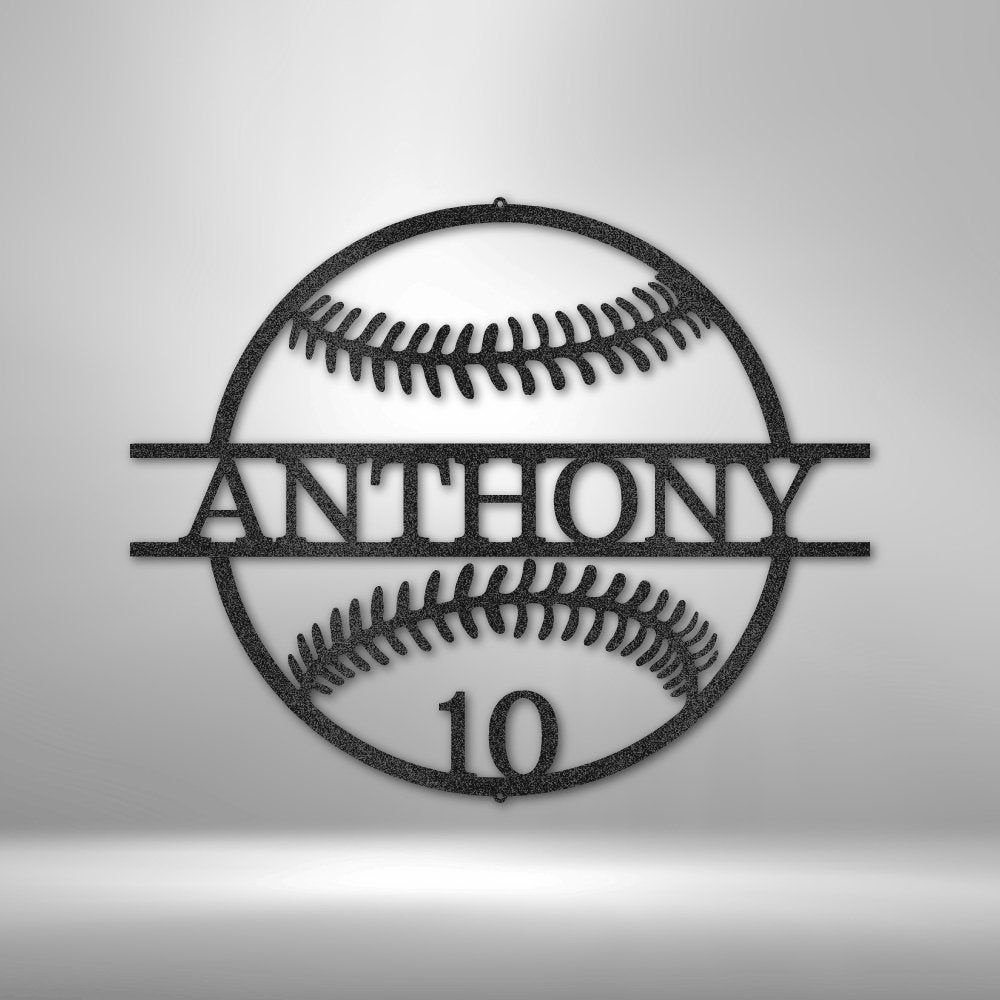 Name and Number Baseball Personalized Metal SignCustomly Gifts