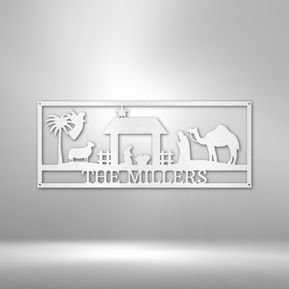 Nativity Personalized Name Text Steel SignCustomly Gifts