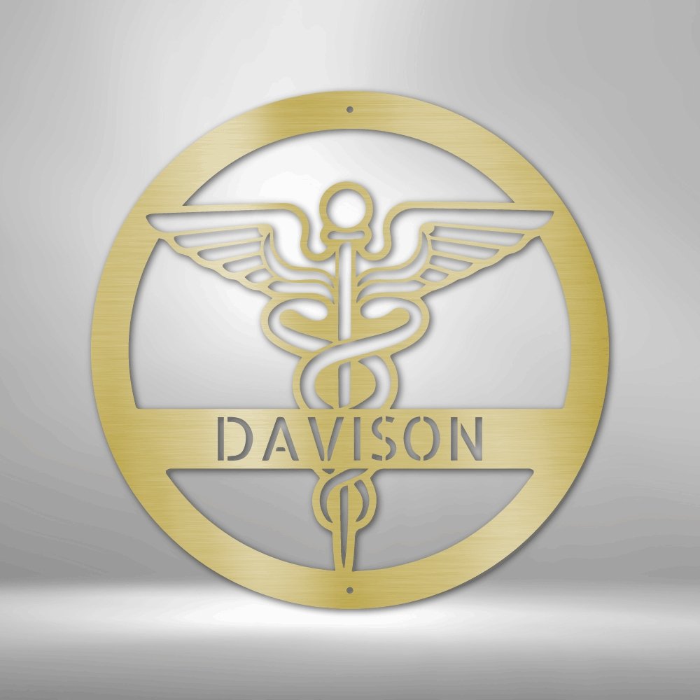 Nurse Monogram Personalized Name Text Steel SignCustomly Gifts