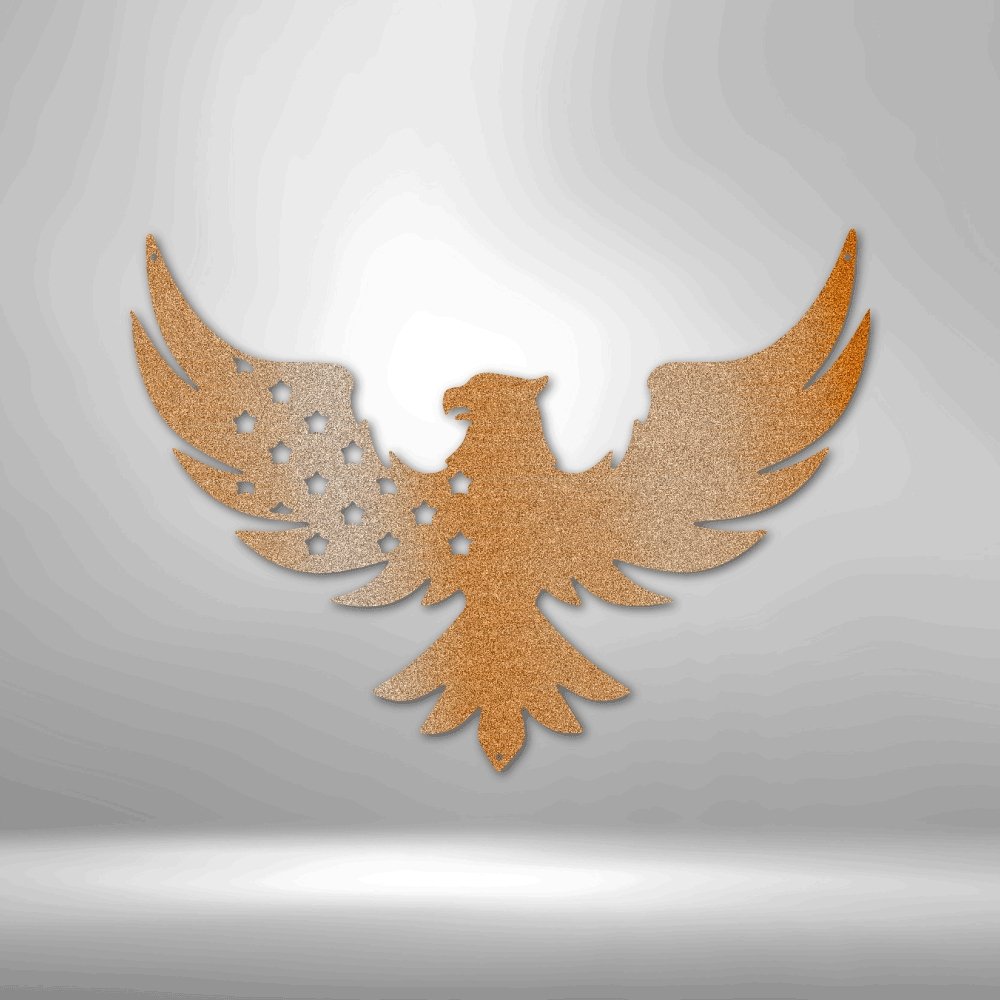 Patriotic Eagle - Steel SignCustomly Gifts