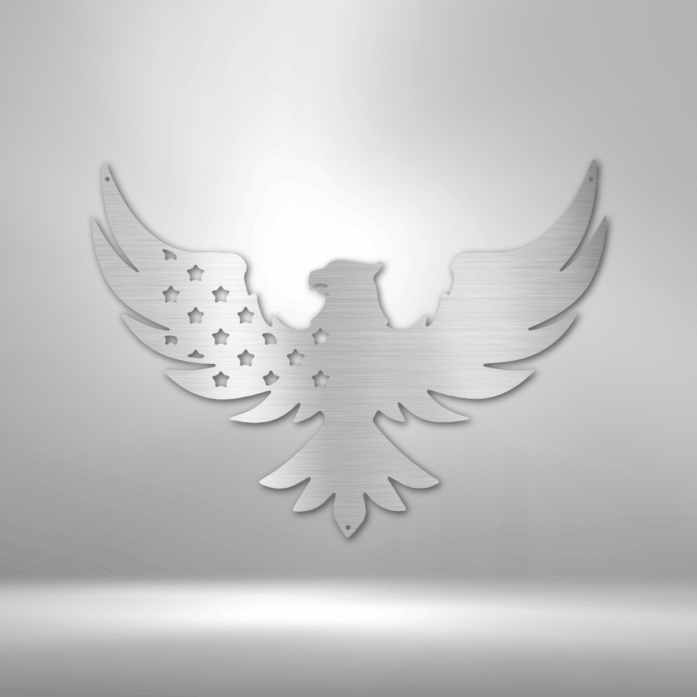 Patriotic Eagle - Steel SignCustomly Gifts