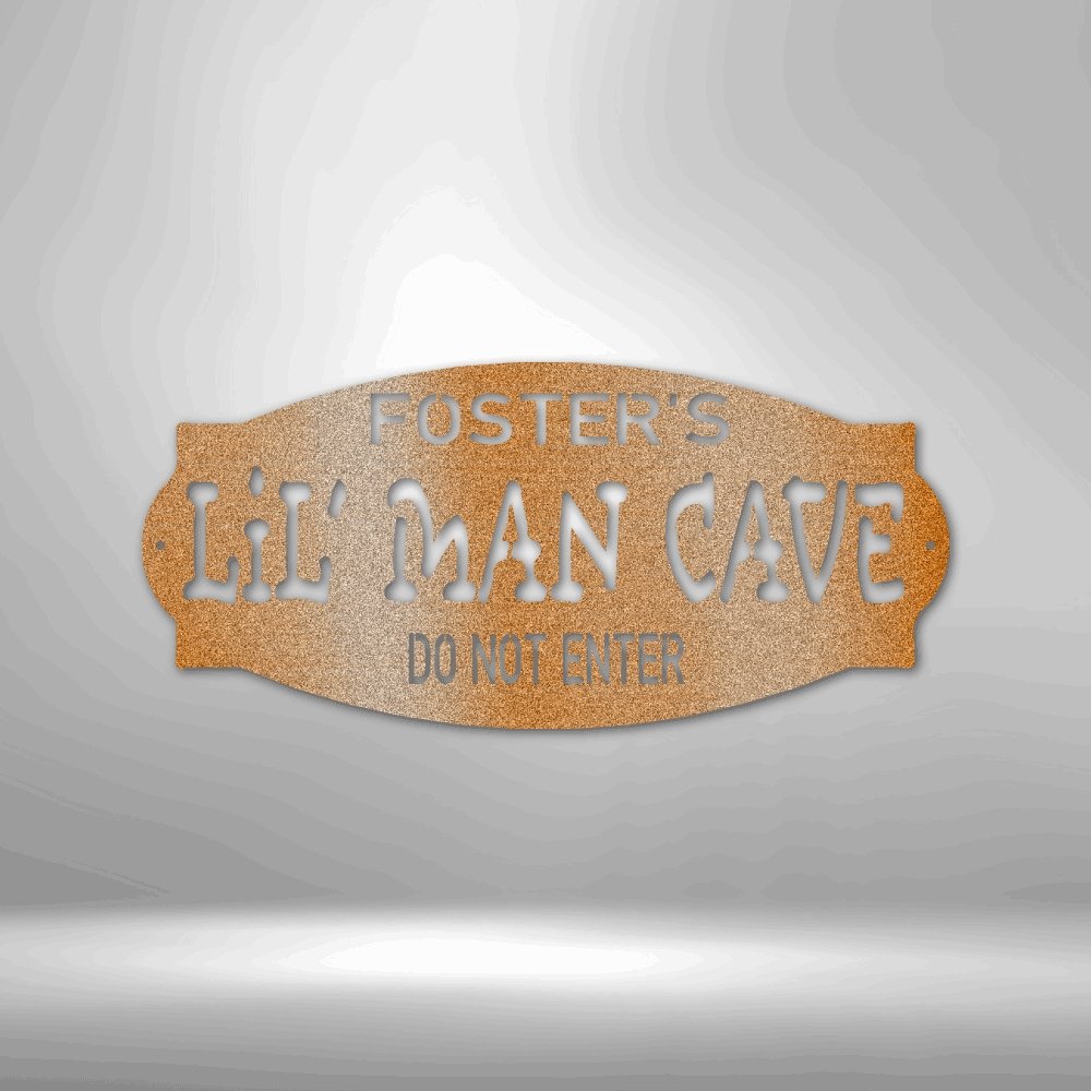 Personalized Lil Man Cave - Steel SignCustomly Gifts