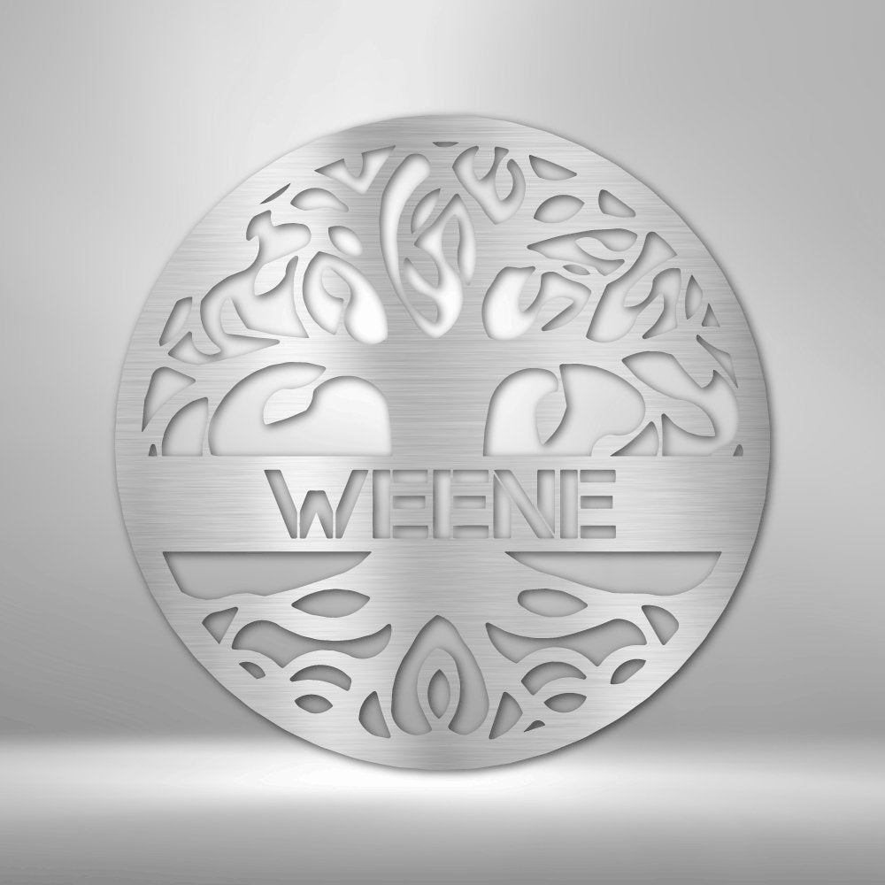Personalized Tree of Life Steel SignCustomly Gifts