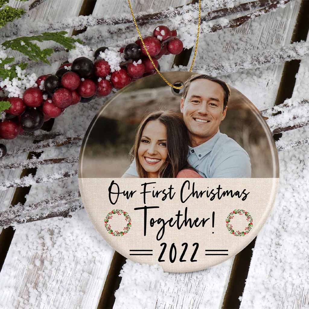 Picture Perfect Our First Year Together Personalized Ceramic OrnamentCustomly Gifts