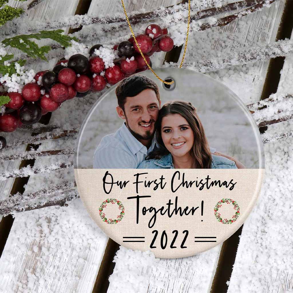 Picture Perfect Our First Year Together Personalized Ceramic OrnamentCustomly Gifts