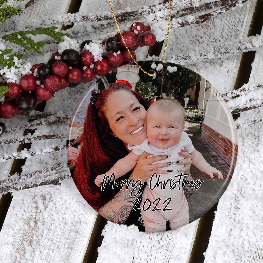 Picture Perfect Round Personalized OrnamentCustomly Gifts