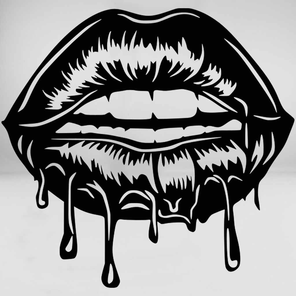 Pop Art Dripping Lips Steel Metal Sign Wall ArtCustomly Gifts