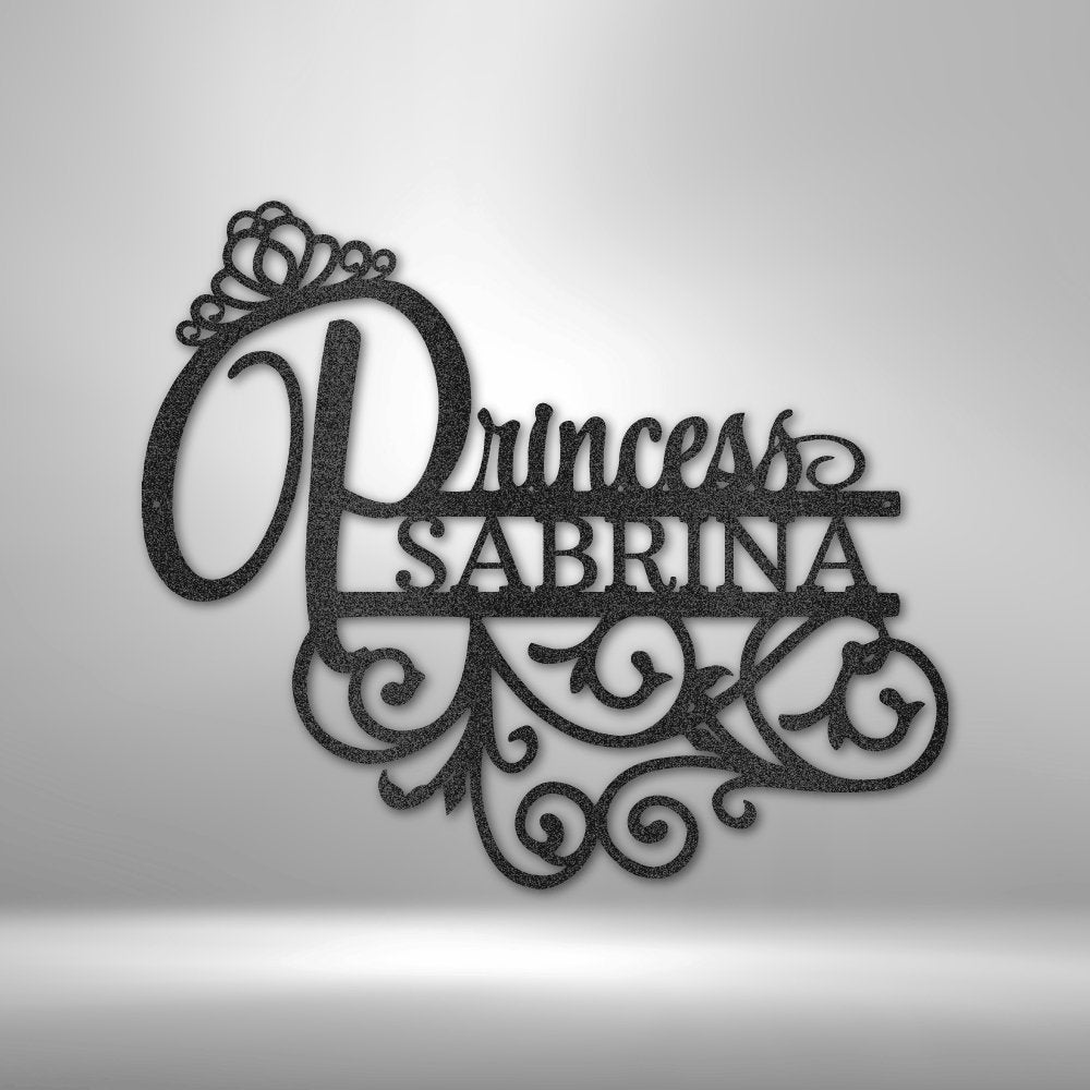 Princess Monogram Personalized Name Steel SignCustomly Gifts