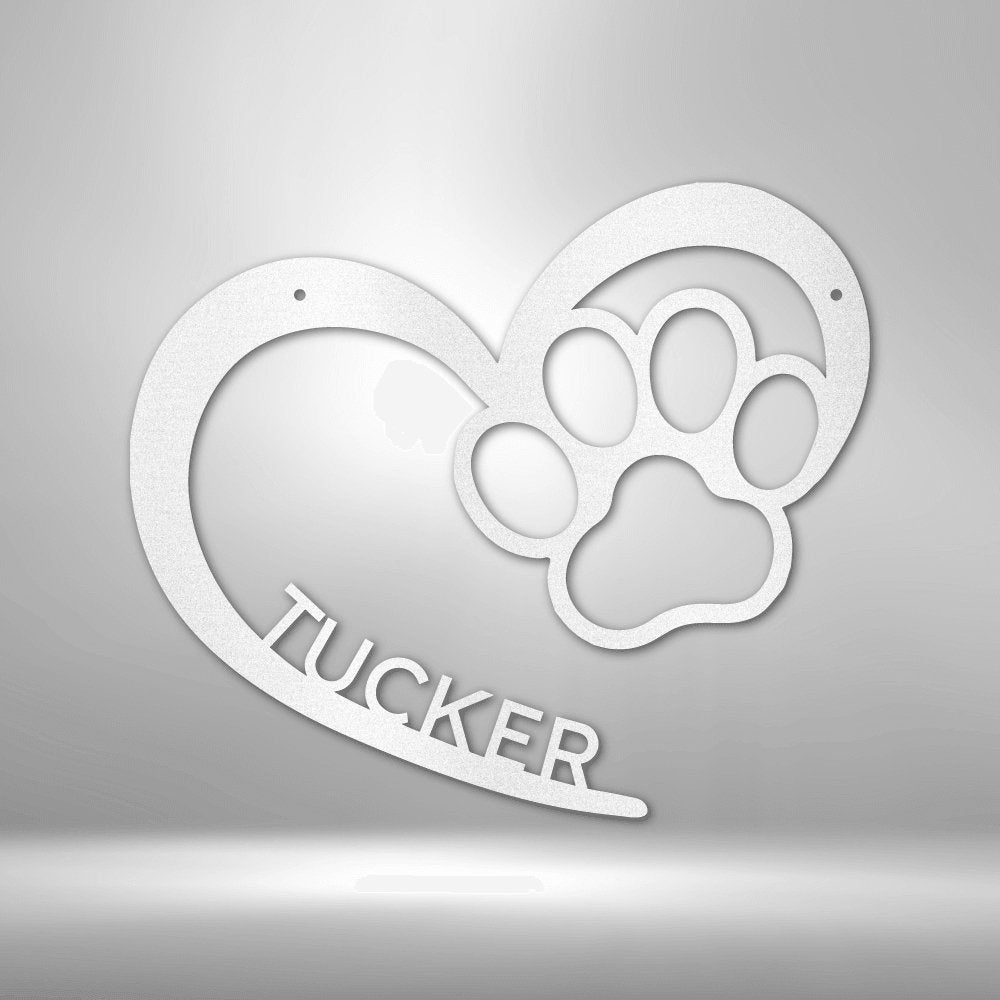 Puppy Love Personalized Name Steel SignCustomly Gifts