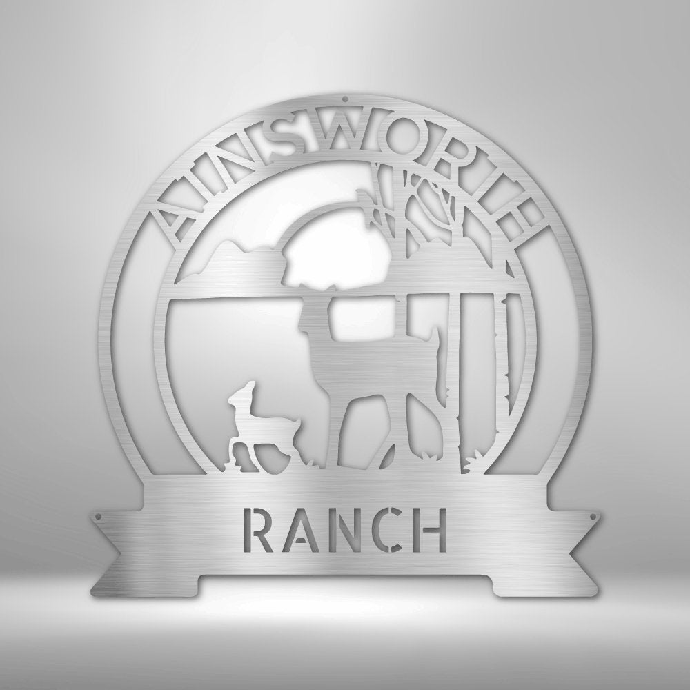 Ranch Sun Set Personalized Name Text Steel signCustomly Gifts