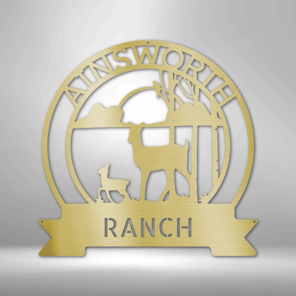 Ranch Sun Set Personalized Name Text Steel signCustomly Gifts