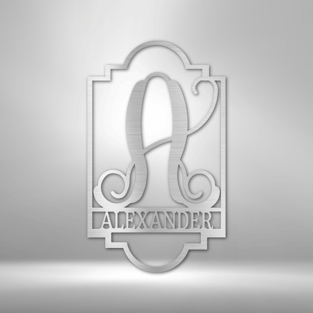Regal Personalized Monogram Name Steel SignCustomly Gifts