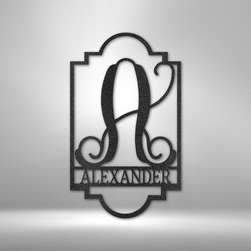 Regal Personalized Monogram Name Steel SignCustomly Gifts