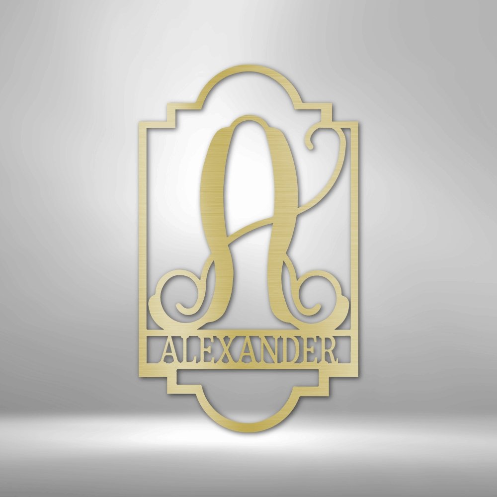 Regal Personalized Monogram Name Steel SignCustomly Gifts