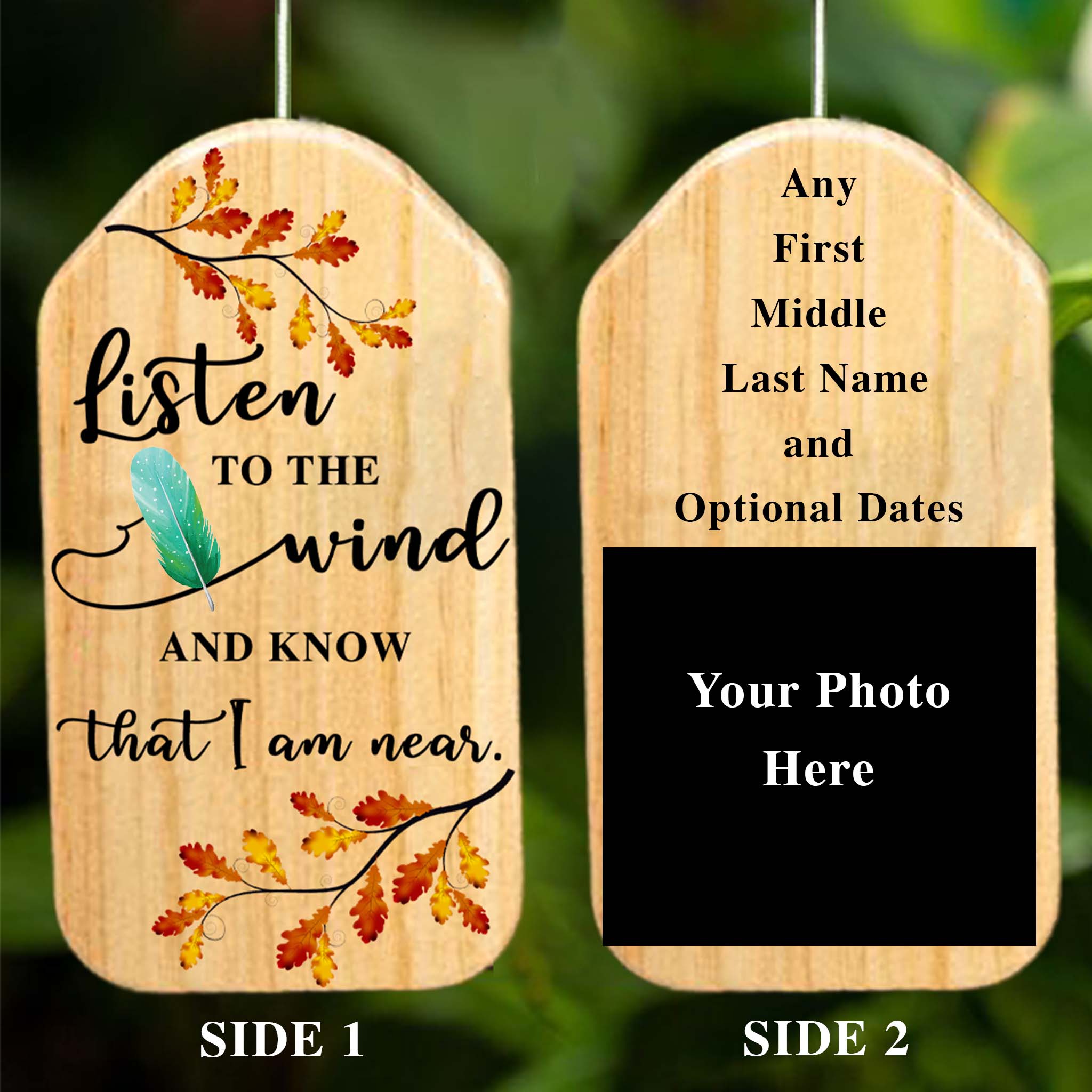 Remembrance Listen To The Wind Personalized Wind ChimeCustomly Gifts