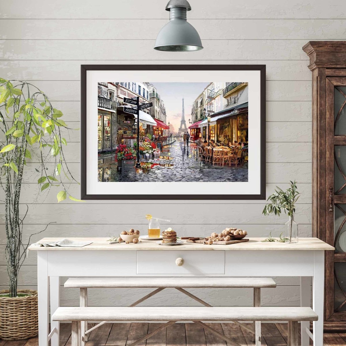 Romantic Paris Street Eiffel Tower Personalized Street Sign PosterCustomly Gifts