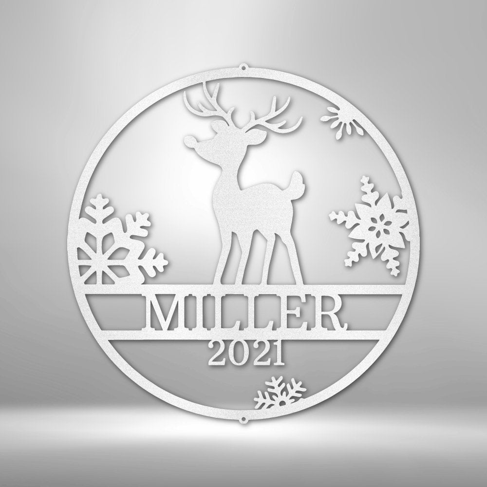 Rudolph's Personalized Name Text Steel SignCustomly Gifts