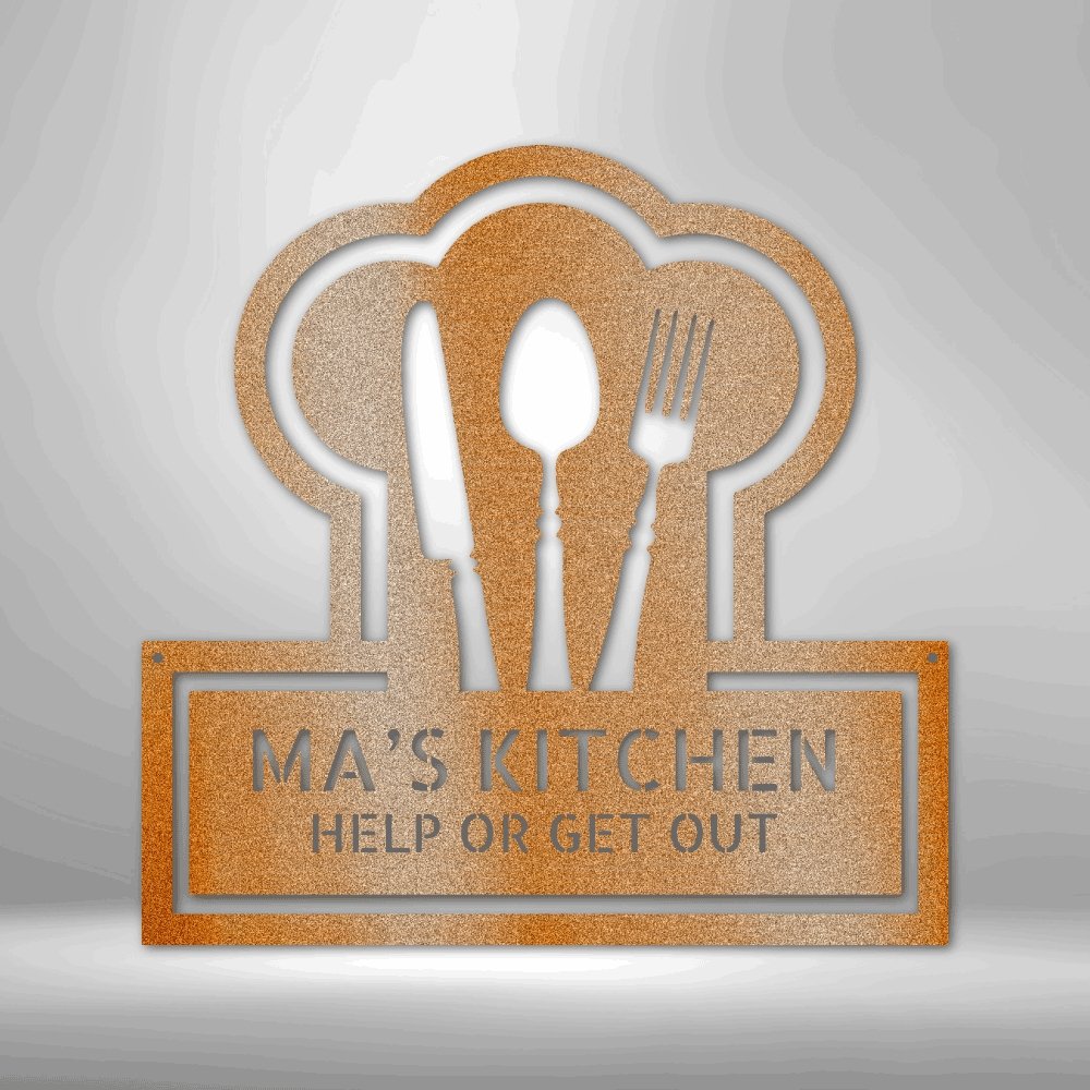 Ruler Of The Kitchen Personalized Text Steel SignCustomly Gifts