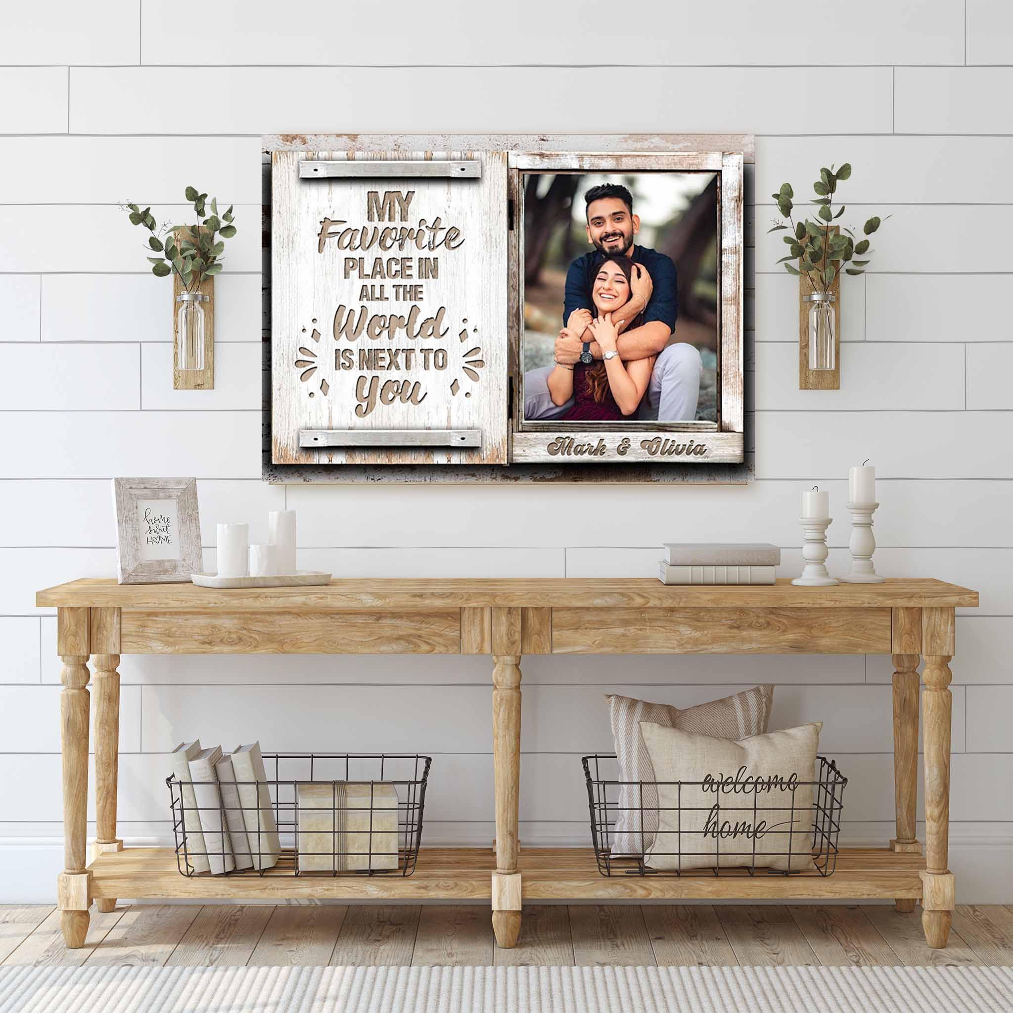 Rustic Shutters My Favorite Place Window Photo v1 Personalized CanvasCustomly Gifts