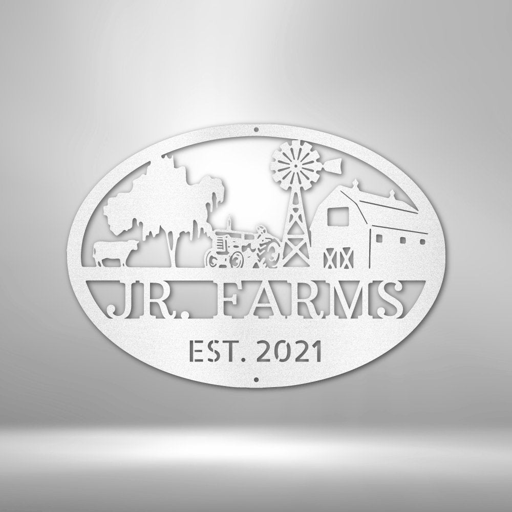 Simple Farm Personalized Steel Metal Sign Wall ArtCustomly Gifts