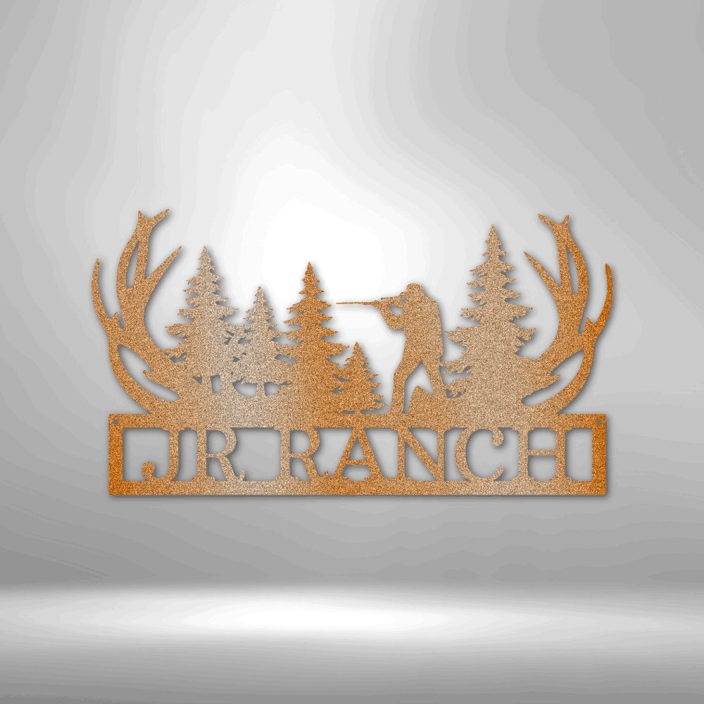 Sniper Monogram Personalized Steel SignCustomly Gifts