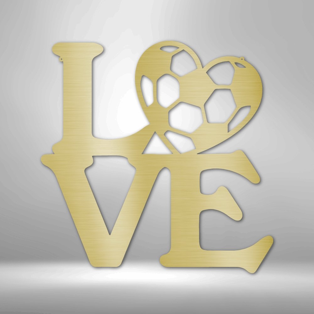 Soccer Love - Steel SignCustomly Gifts