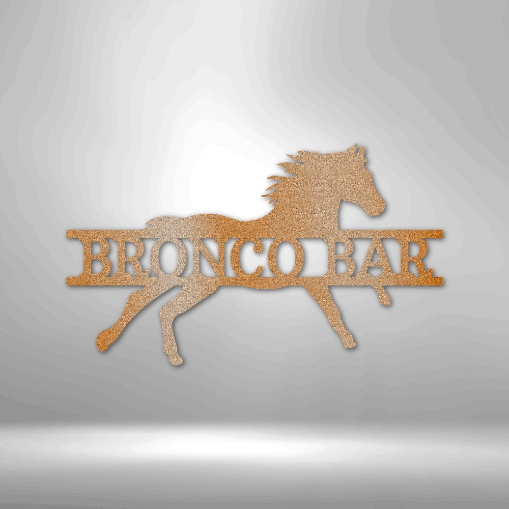 Sprinting Horse Personalized Steel SignCustomly Gifts