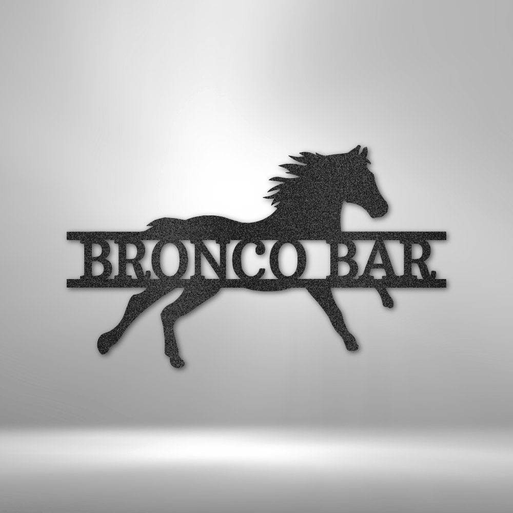 Sprinting Horse Personalized Steel SignCustomly Gifts