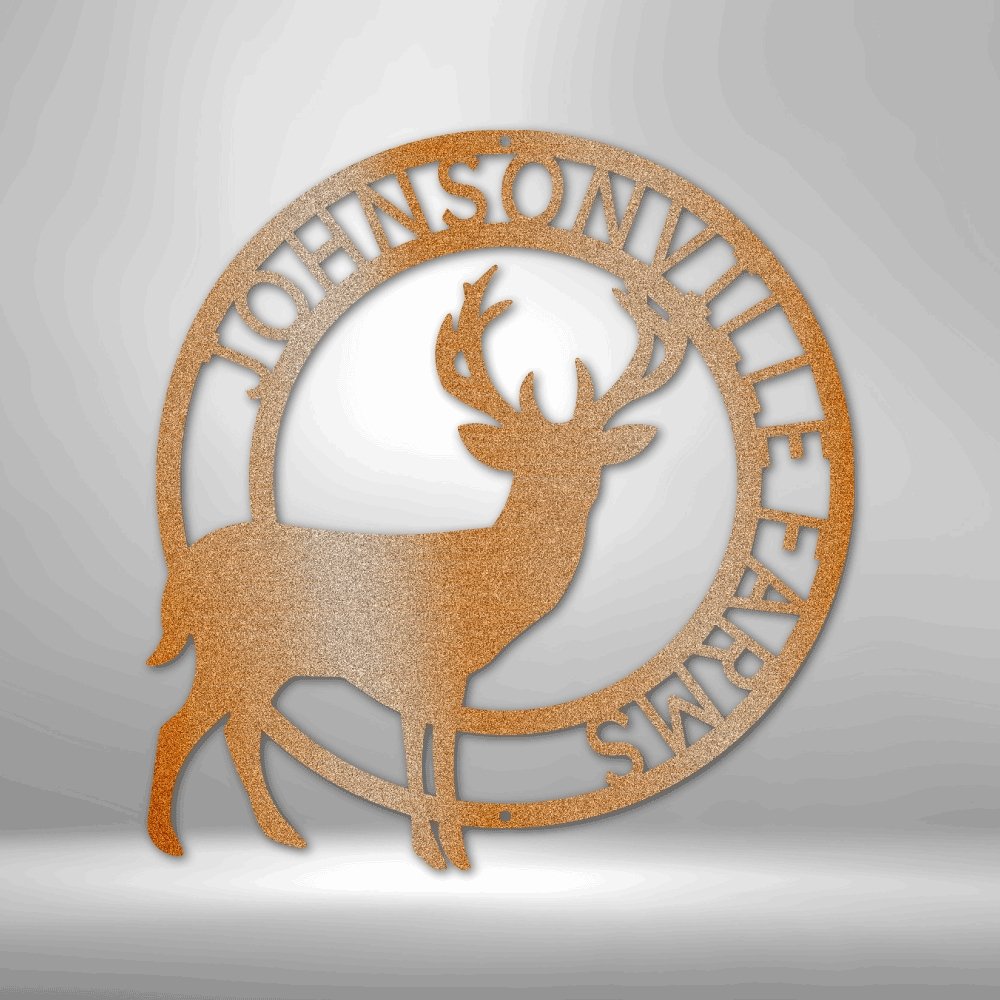 Stag Personalized Name Text Steel SignCustomly Gifts