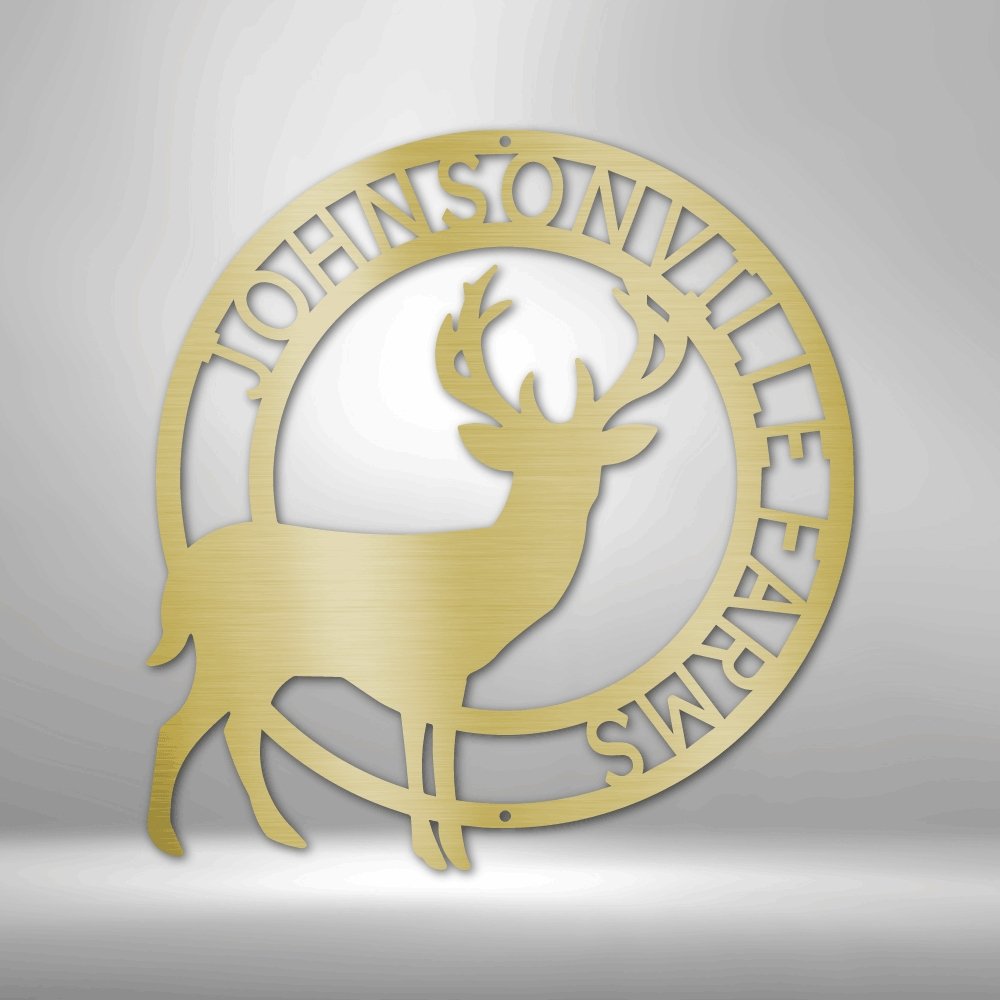 Stag Personalized Name Text Steel SignCustomly Gifts