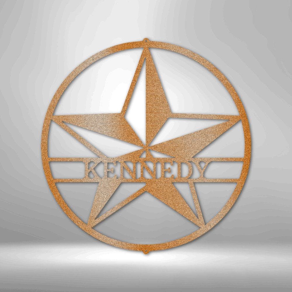 Star Personalized Name Text Steel SignCustomly Gifts